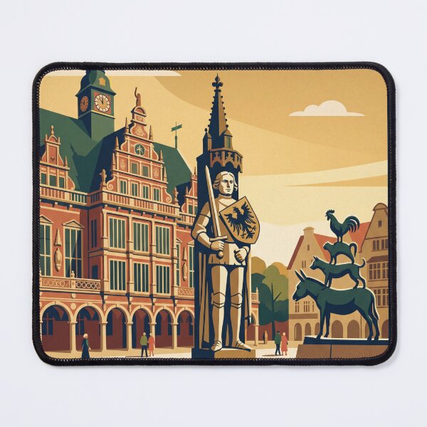 Item preview, Bremen Germany Vintage Travel Poster designed and sold by Bomax121.