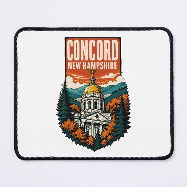 Item preview, Concord, New Hampshire, USA Vintage Travel Tourism Art designed and sold by TravelersGems.