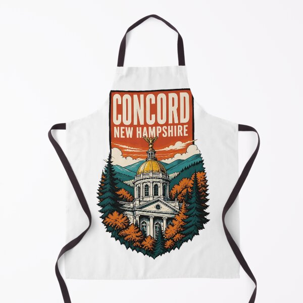 Item preview, Concord, New Hampshire, USA Vintage Travel Tourism Art designed and sold by TravelersGems.