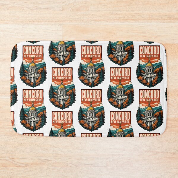 Item preview, Concord, New Hampshire, USA Vintage Travel Tourism Art designed and sold by TravelersGems.