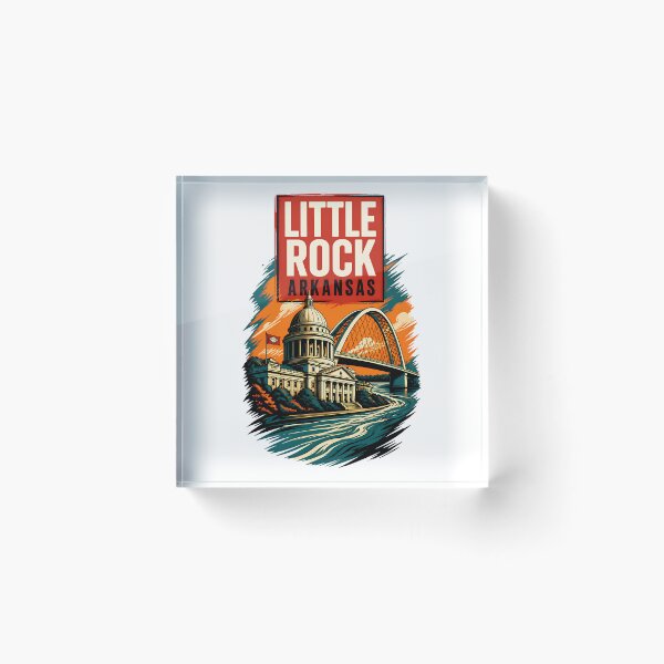Item preview, Little Rock, Arkansas, USA Vintage Travel Tourism Art designed and sold by TravelersGems.