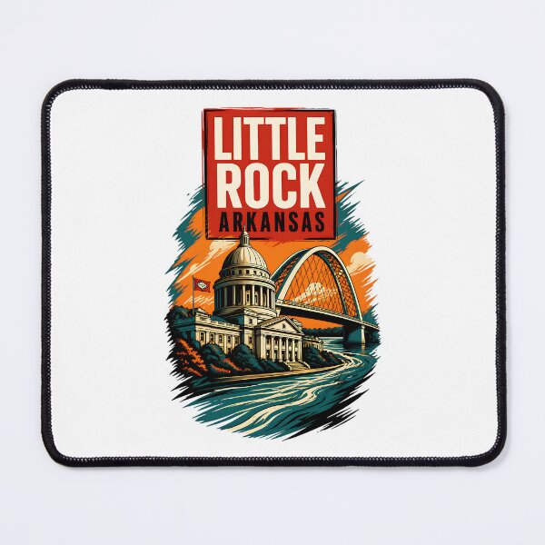Item preview, Little Rock, Arkansas, USA Vintage Travel Tourism Art designed and sold by TravelersGems.