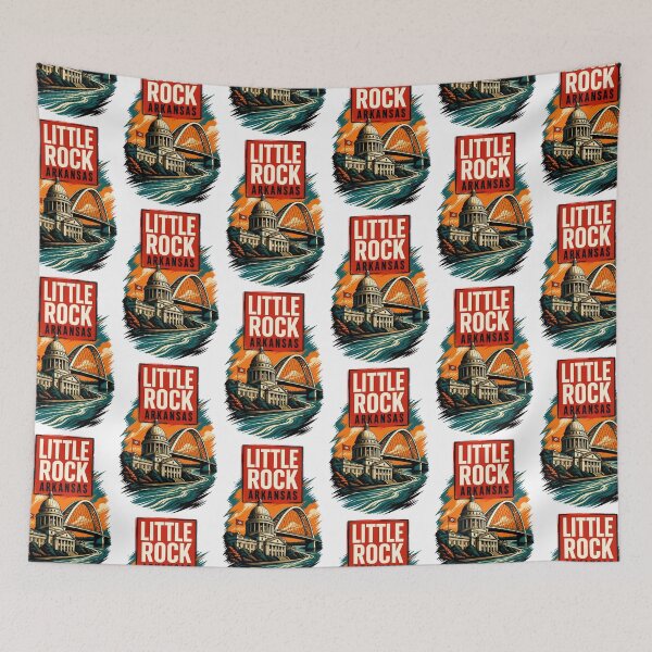 Item preview, Little Rock, Arkansas, USA Vintage Travel Tourism Art designed and sold by TravelersGems.