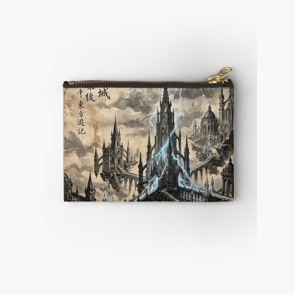 Item preview, The Aether-Charged Sky City Sumi-e Ink Wash designed and sold by DuckOddity.