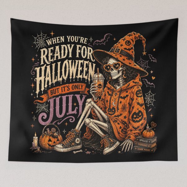 Item preview, Skeleton Witch Ready for Halloween Cozy Spooky Season Autumn Magic Vibes designed and sold by DaphoLatara.