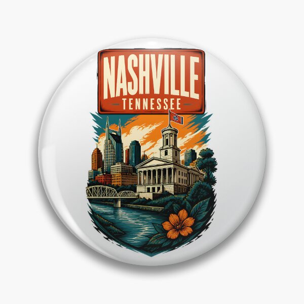 Item preview, Nashville, Tennessee, USA Vintage Travel Tourism Art designed and sold by TravelersGems.