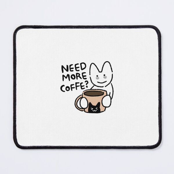 Item preview, Tired White Cat Coffee Sticker – 'Need More Coffee?' Cute Digital Planner Sticker designed and sold by lazydayz16.