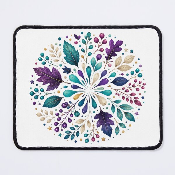 Item preview, Jewel Tone Botanical Mandala designed and sold by PetalGarden.