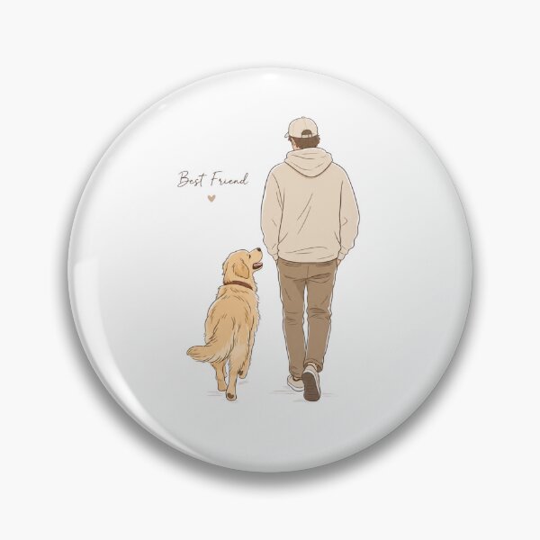 Item preview, Best Friend Golden Retriever Dog Dad Minimalist T-Shirt designed and sold by Ashley critters.
