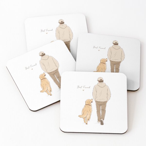 Item preview, Best Friend Golden Retriever Dog Dad Minimalist T-Shirt designed and sold by Ashley critters.