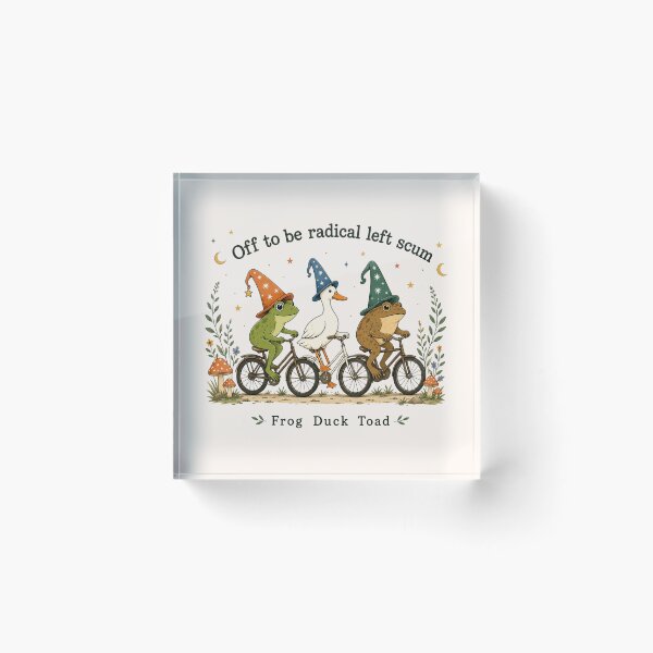 Item preview, Off To Be Radical Left Scum, Frog Duck Toad, Political Humor, Anti Fascism  designed and sold by Sprinkle12345.