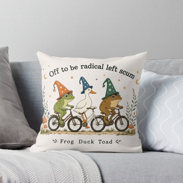Item preview, Off To Be Radical Left Scum, Frog Duck Toad, Political Humor, Anti Fascism  designed and sold by Sprinkle12345.