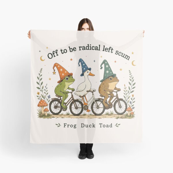 Item preview, Off To Be Radical Left Scum, Frog Duck Toad, Political Humor, Anti Fascism designed and sold by Sprinkle12345.