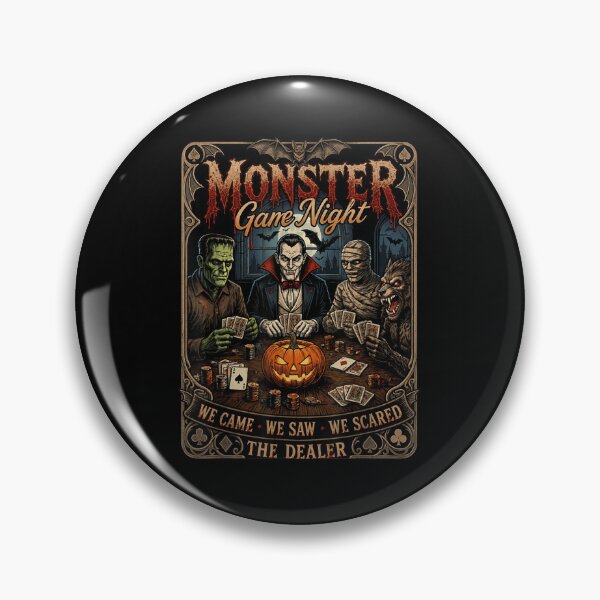 Item preview, Monster Game Night Dracula Frankenstein Werewolf Mummy Halloween Card Party Fun designed and sold by DaphoLatara.