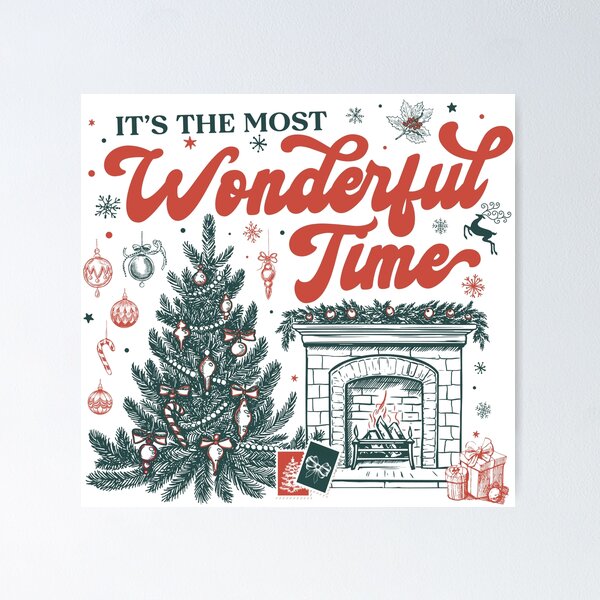 Item preview, Christmas Time Shirt It's The Most Wonderful Time Tee Vintage Christmas Sweatshirt Retro Christmas T-Shirt designed and sold by LessIsLoud.