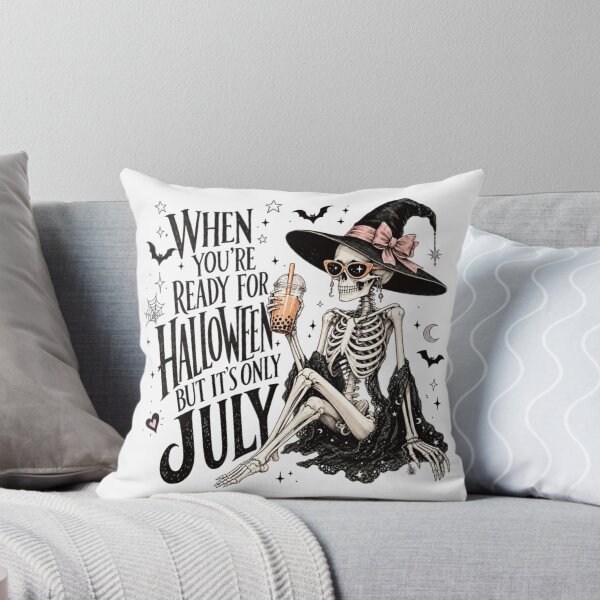 Item preview, Skeleton Witch Drinking Boba Tea Coquette Halloween Cute Spooky July Vibes designed and sold by DaphoLatara.
