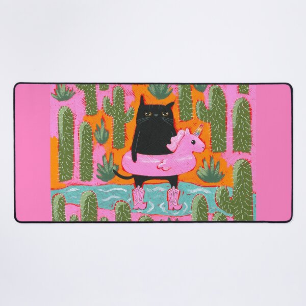 Item preview, Pony rosa Pegaso Gato en el desierto designed and sold by KilkennyCat Art.