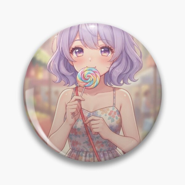 Item preview, Cute Girl With Lollipop And Strawberry Bag designed and sold by Azurart2.