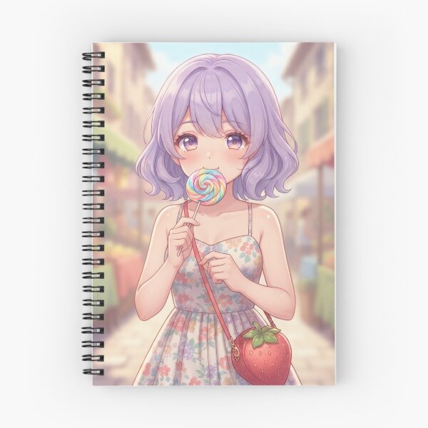 Item preview, Cute Girl With Lollipop And Strawberry Bag designed and sold by Azurart2.