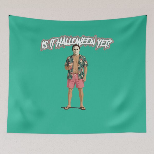 Item preview, Is it halloween yet? summerween michael myers with cocktails on beach designed and sold by keytee.