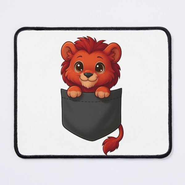 Item preview, Cute Red Pocket Lion Cub designed and sold by ExploreAura Studio.