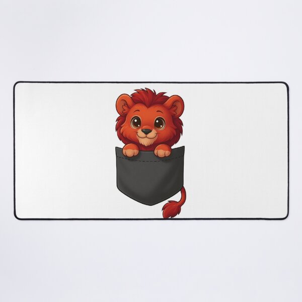 Item preview, Cute Red Pocket Lion Cub designed and sold by ExploreAura Studio.