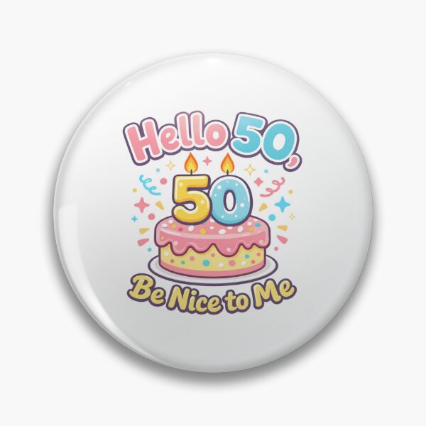 Item preview, Hello 50 Be Nice to Me | Funny 50th Birthday Typography T-Shirt designed and sold by rushaib.