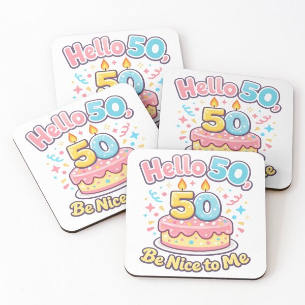 Item preview, Hello 50 Be Nice to Me | Funny 50th Birthday Typography T-Shirt designed and sold by rushaib.