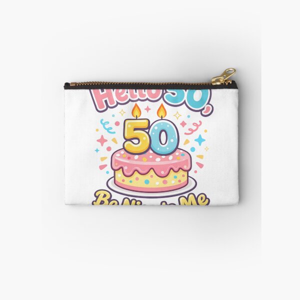 Item preview, Hello 50 Be Nice to Me | Funny 50th Birthday Typography T-Shirt designed and sold by rushaib.