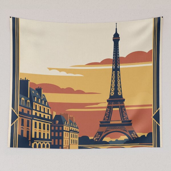 Item preview, Paris France Vintage Travel Poster designed and sold by Bomax121.