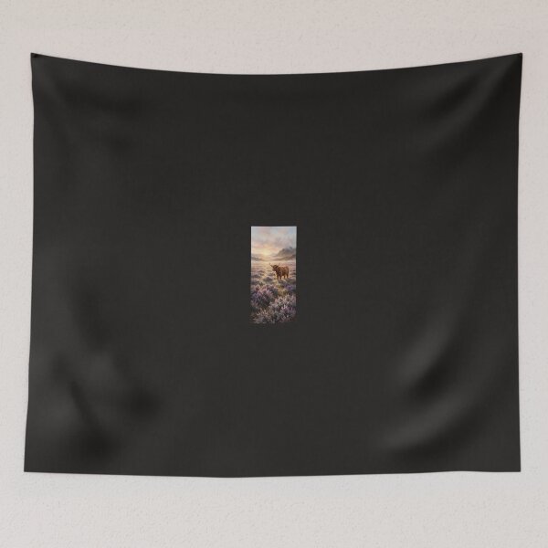 Item preview, Highland Cow in Misty Heather Field designed and sold by synthesisnft.
