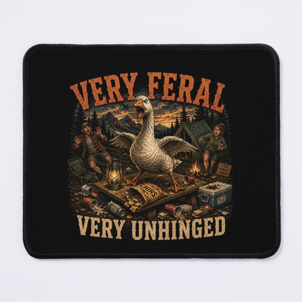 Item preview, Very Feral Very Unhinged Goose Camping Funny Vintage Shirt designed and sold by Masloshop.