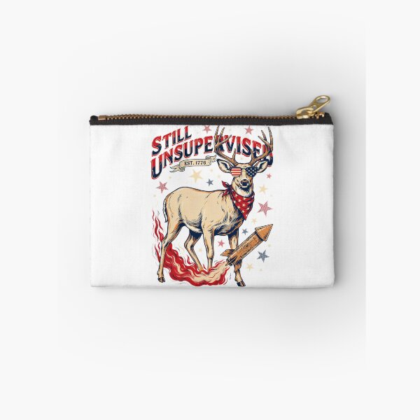 Item preview, Still Unsupervised Patriotic Deer Rocket Est 1776 Tee v3 designed and sold by DarylWelsh2024.
