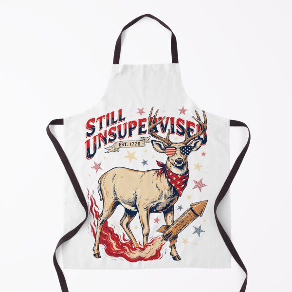 Item preview, Still Unsupervised Patriotic Deer Rocket Est 1776 Tee v3 designed and sold by DarylWelsh2024.