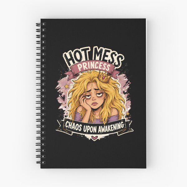 Item preview, Hot Mess Princess Chaos Upon Awakening Funny Art designed and sold by DrawHandArt.
