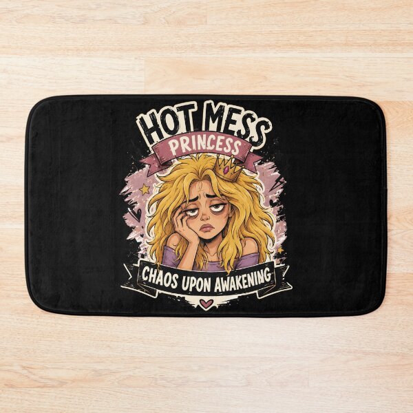 Item preview, Hot Mess Princess Chaos Upon Awakening Funny Art designed and sold by DrawHandArt.