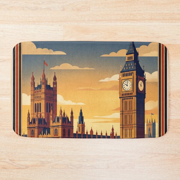 Artikelvorschau, Vintage-Reiseposter aus London, England – Big Ben entworfen und verkauft von Bomax121.