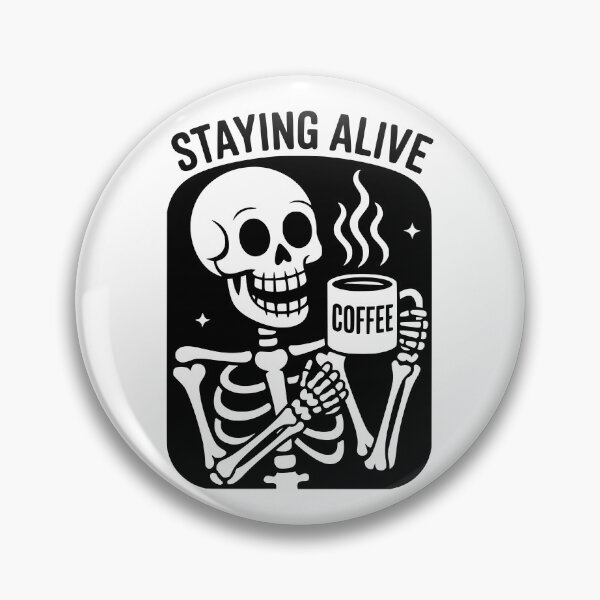 Item preview, Coffee Humor Skeleton designed and sold by Traveldrawings.