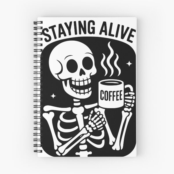 Item preview, Coffee Humor Skeleton designed and sold by Traveldrawings.