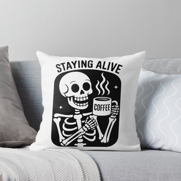 Item preview, Coffee Humor Skeleton designed and sold by Traveldrawings.