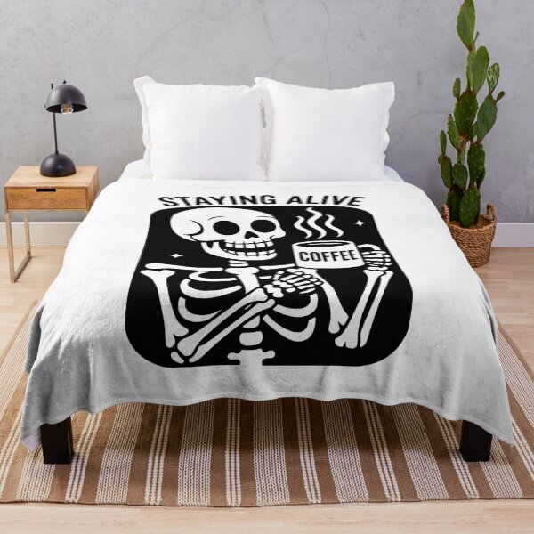 Item preview, Coffee Humor Skeleton designed and sold by Traveldrawings.