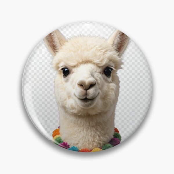 Artikelvorschau, Cute Baby Alpaca Pom Pom Portrait entworfen und verkauft von BagFactoryUK.