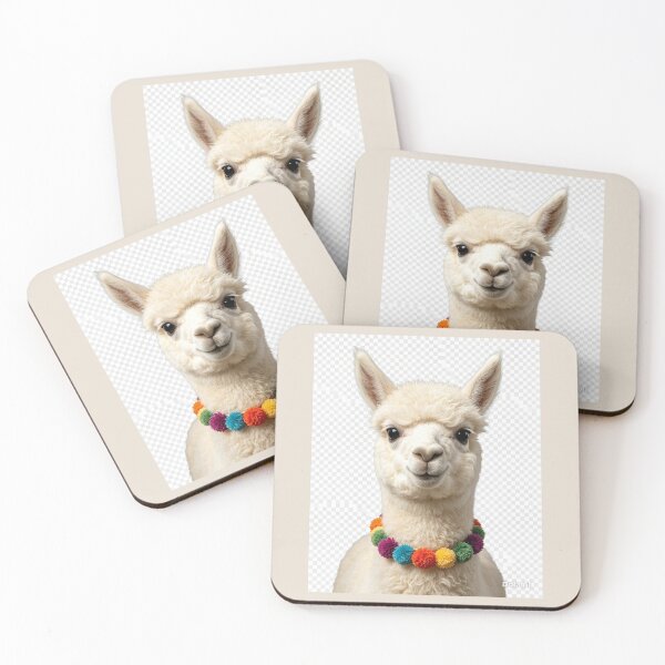 Item preview, Cute Baby Alpaca Pom Pom Portrait designed and sold by BagFactoryUK.
