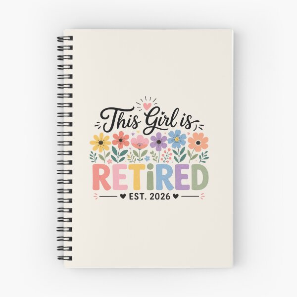 Item preview, This Girl Is Retired, Wild floral Retirement Est. 2026, Retirement Gifts designed and sold by Sprinkle12345.