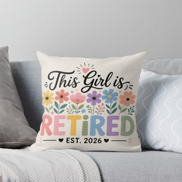 Item preview, This Girl Is Retired, Wild floral Retirement Est. 2026, Retirement Gifts designed and sold by Sprinkle12345.