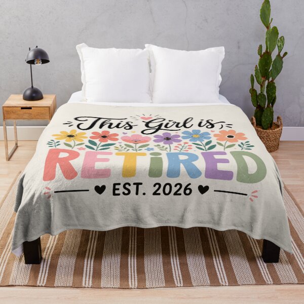 Item preview, This Girl Is Retired, Wild floral Retirement Est. 2026, Retirement Gifts designed and sold by Sprinkle12345.