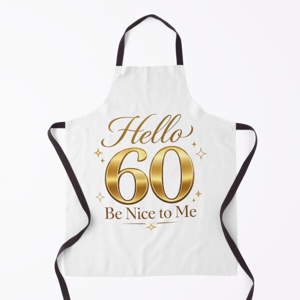 Item preview, Hello 60 Be Nice to Me | Funny 60th Birthday Typography T-Shirt designed and sold by rushaib.