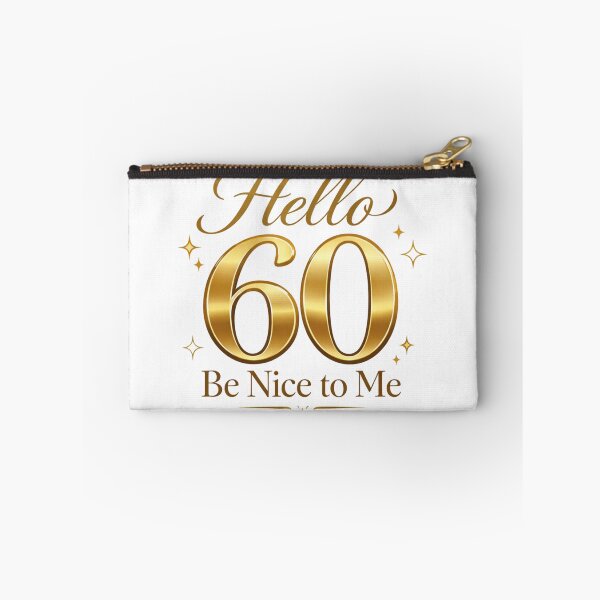 Artikelvorschau, Hallo 60, sei nett zu mir! | Lustiges T-Shirt zum 60. Geburtstag mit Typografie entworfen und verkauft von rushaib.
