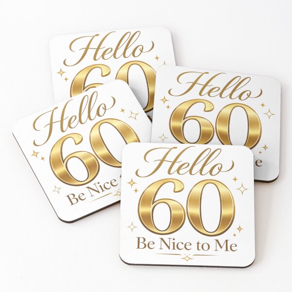 Item preview, Hello 60 Be Nice to Me | Funny 60th Birthday Typography T-Shirt designed and sold by rushaib.