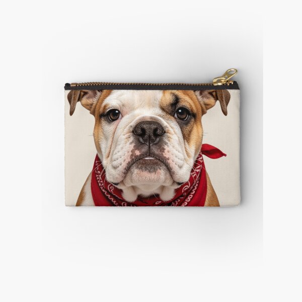 Item preview, Cute Bulldog Red Bandana Portrait designed and sold by BagFactoryUK.